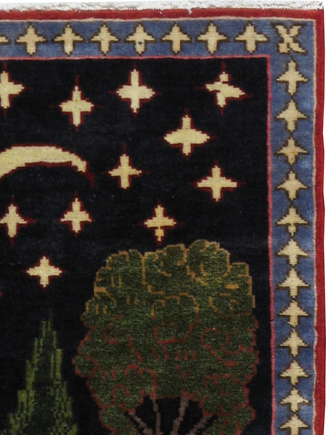 Vintage Persian Tabriz Pictorial Rug (Pair: 1 of 2), No.23727 - Gss