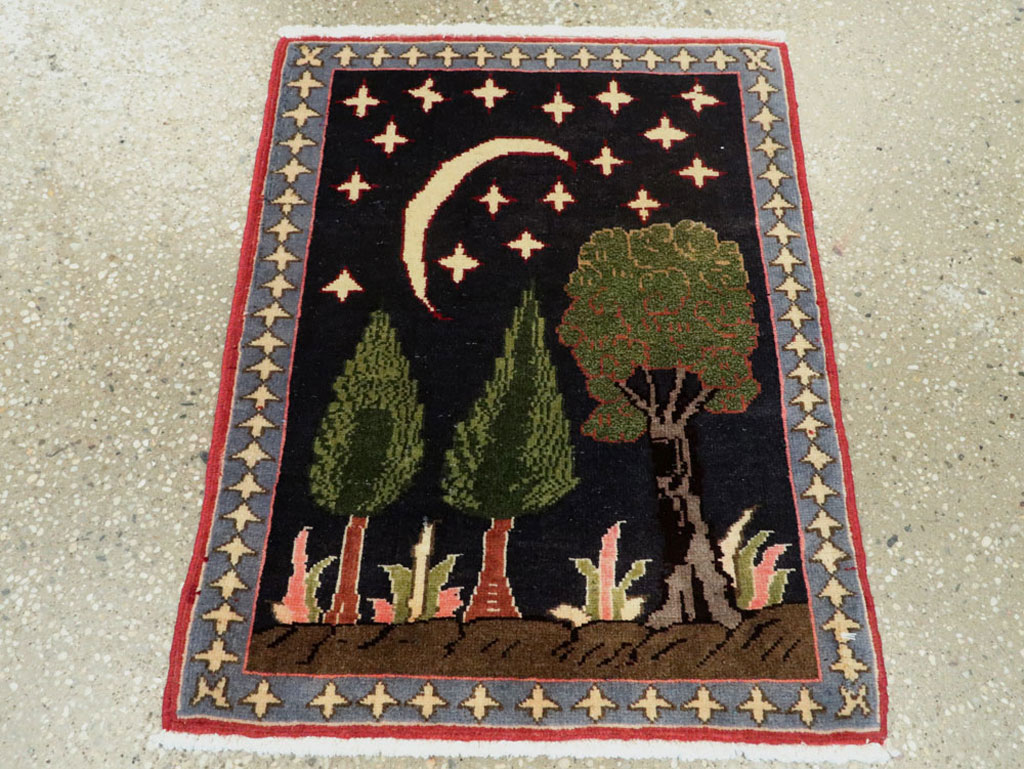 Vintage Persian Tabriz Pictorial Rug (Pair: 1 of 2), No.23727 - Gss