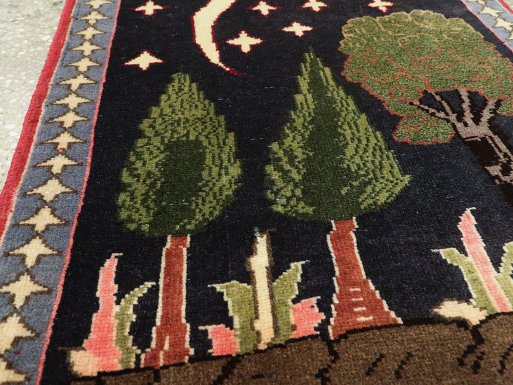 Vintage Persian Tabriz Pictorial Rug (Pair: 1 of 2), No.23727 - Gss