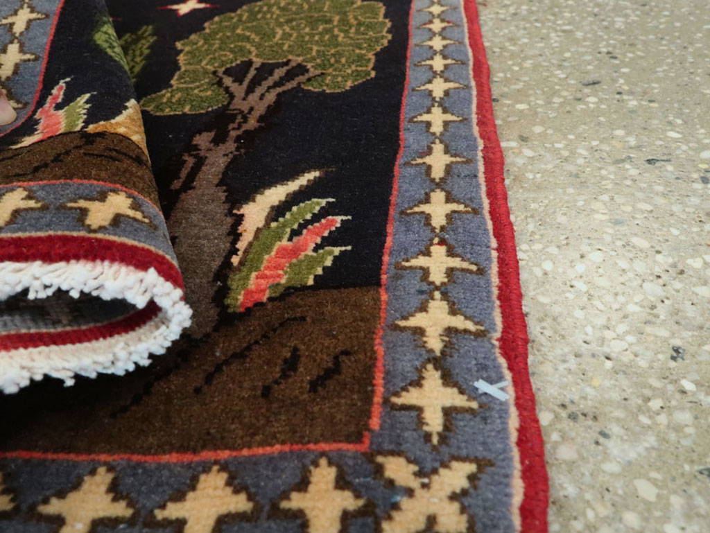 Vintage Persian Tabriz Pictorial Rug (Pair: 2 of 2), No.23728 - Gss
