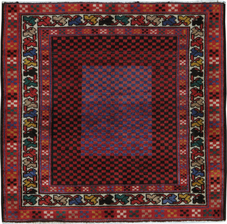 Vintage Persian Malayer Modernist Rug (Pair: 2 of 2), No.23731 - Gss