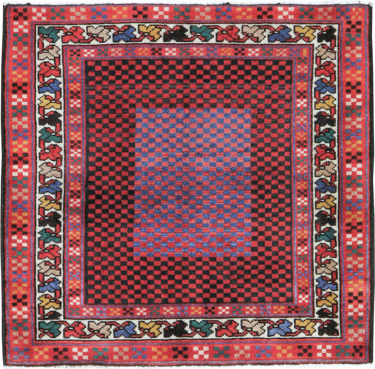 Vintage Persian Malayer Modernist Rug (Pair: 2 of 2), No.23731 - Gss