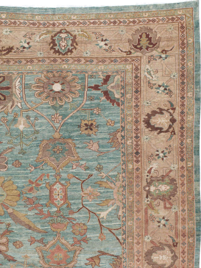Vintage Persian Mahal Oversize Carpet, No.23745 - Gss