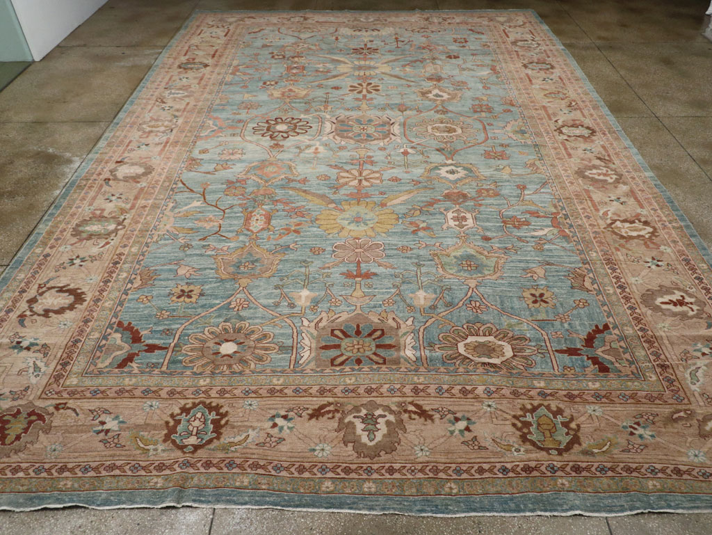 Vintage Persian Mahal Oversize Carpet, No.23745 - Gss