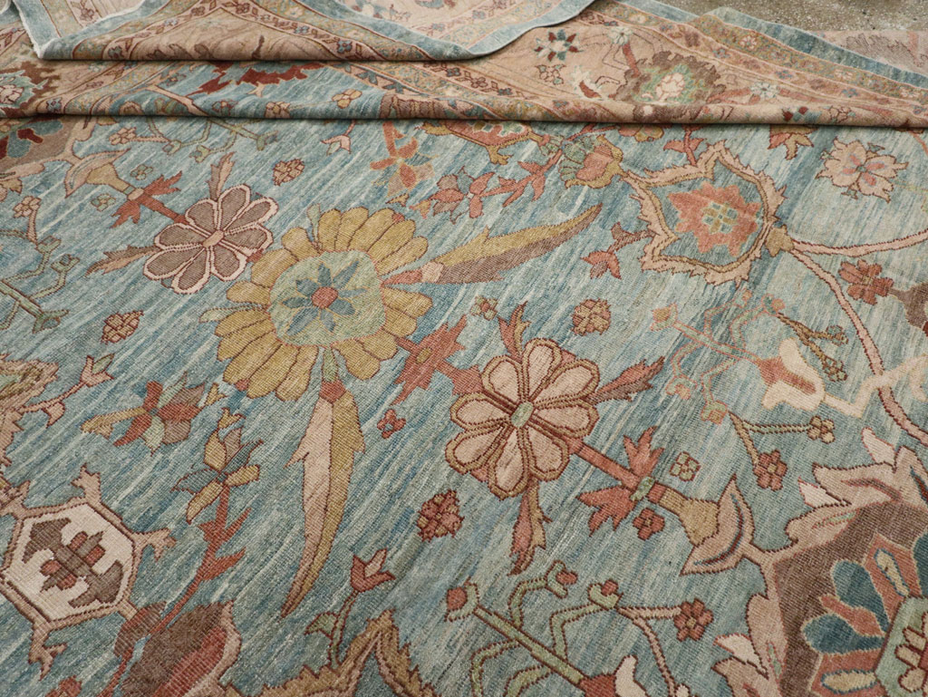 Vintage Persian Mahal Oversize Carpet, No.23745 - Gss