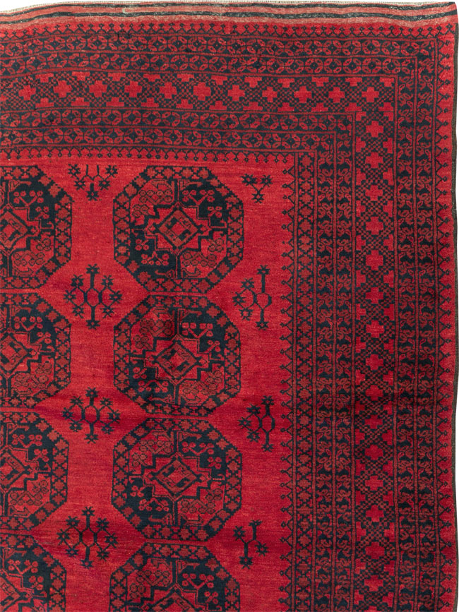 Vintage Central Asian Bokhara Room Size Carpet, No.23750 - Gss