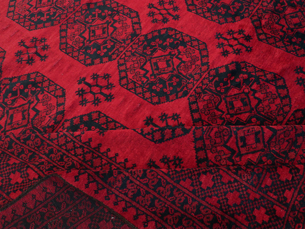 Vintage Central Asian Bokhara Room Size Carpet, No.23750 - Gss