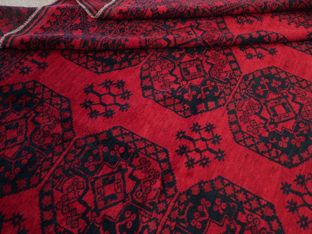 Vintage Central Asian Bokhara Room Size Carpet, No.23750 - Gss