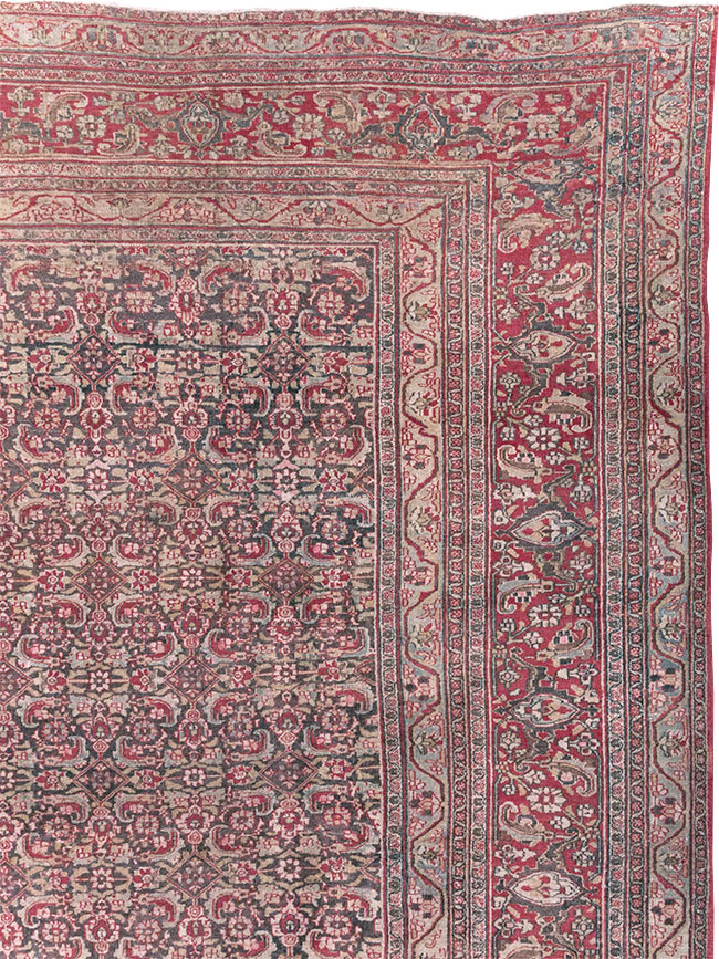 Antique Persian Mashad Long and Narrow Gallery Carpet, No.23767 - Gss