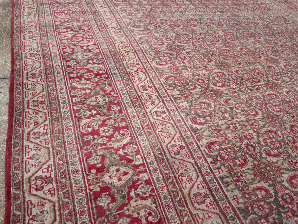 Antique Persian Mashad Long and Narrow Gallery Carpet, No.23767 - Gss