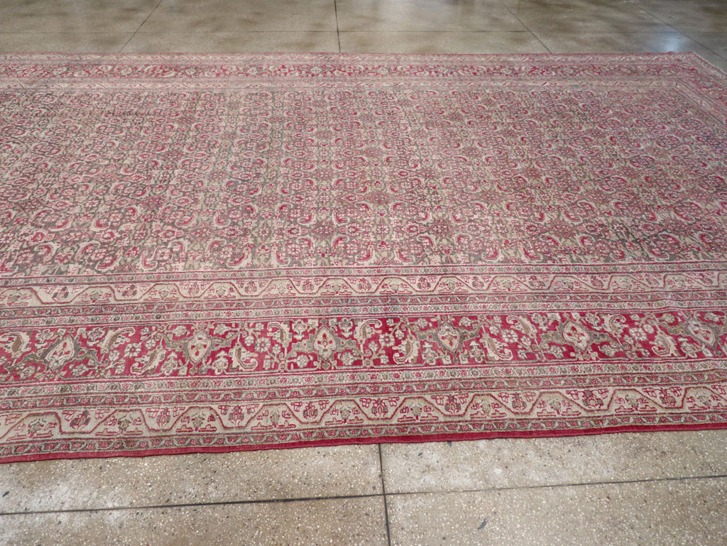 Antique Persian Mashad Long and Narrow Gallery Carpet, No.23767 - Gss