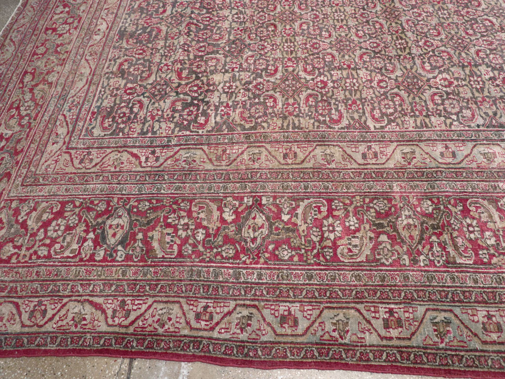 Antique Persian Mashad Long and Narrow Gallery Carpet, No.23767 - Gss