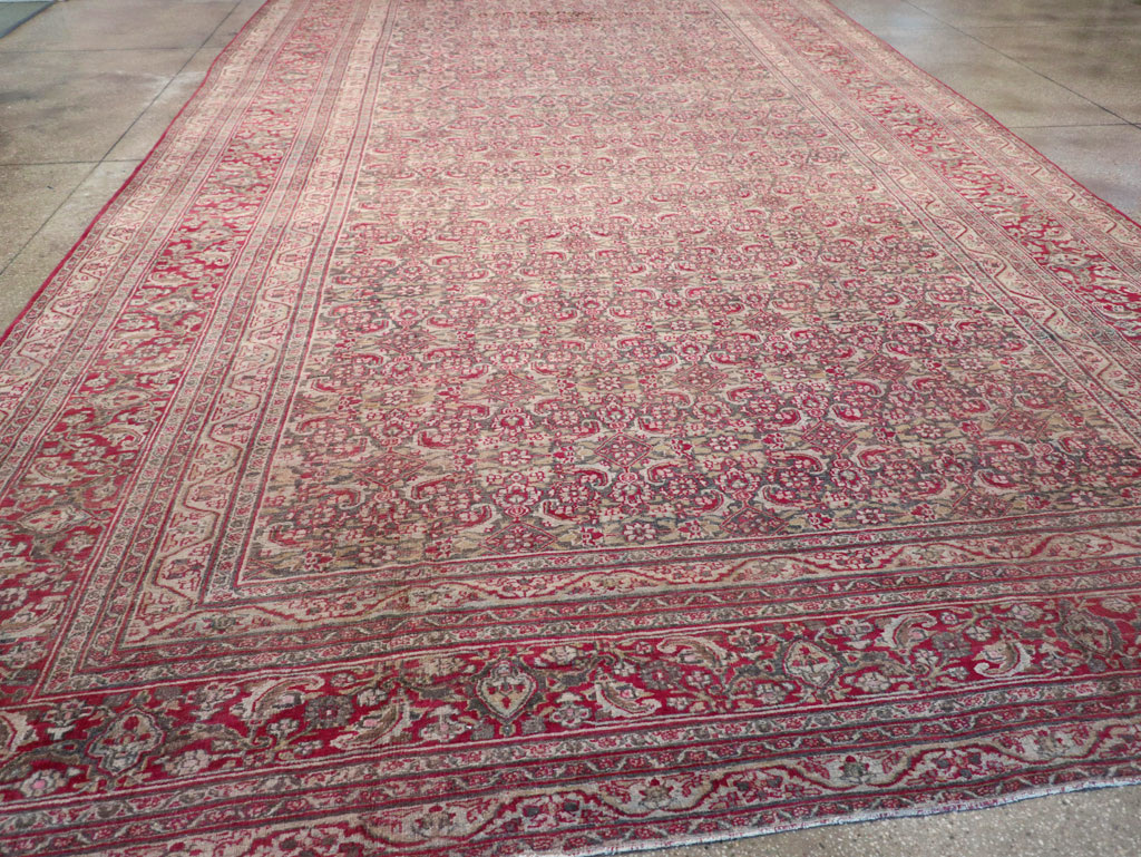 Antique Persian Mashad Long and Narrow Gallery Carpet, No.23767 - Gss