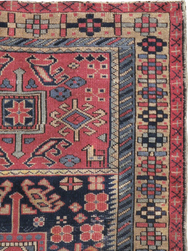 Vintage Turkish Anatolian Distressed Rug, No.23788 - Gss
