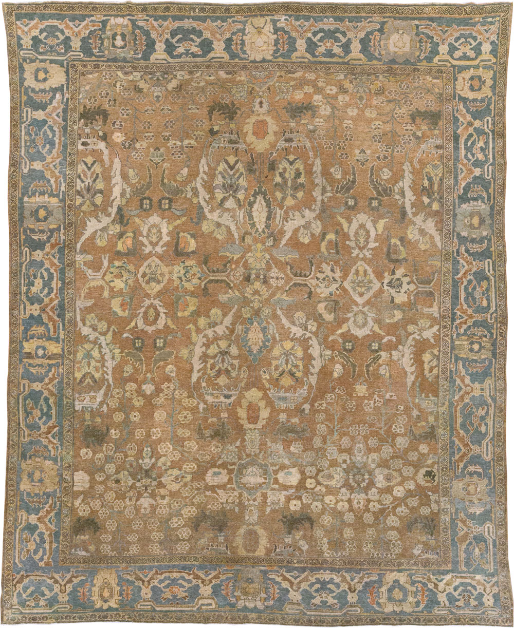 Antique Persian Mahal Room Size Carpet, No.23801 - Gss