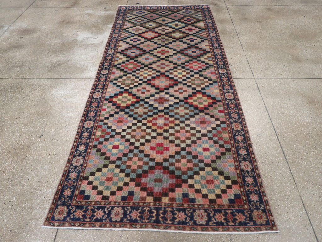 Vintage Turkish Anatolian Wide Gallery Runner, No.23826 - Gss