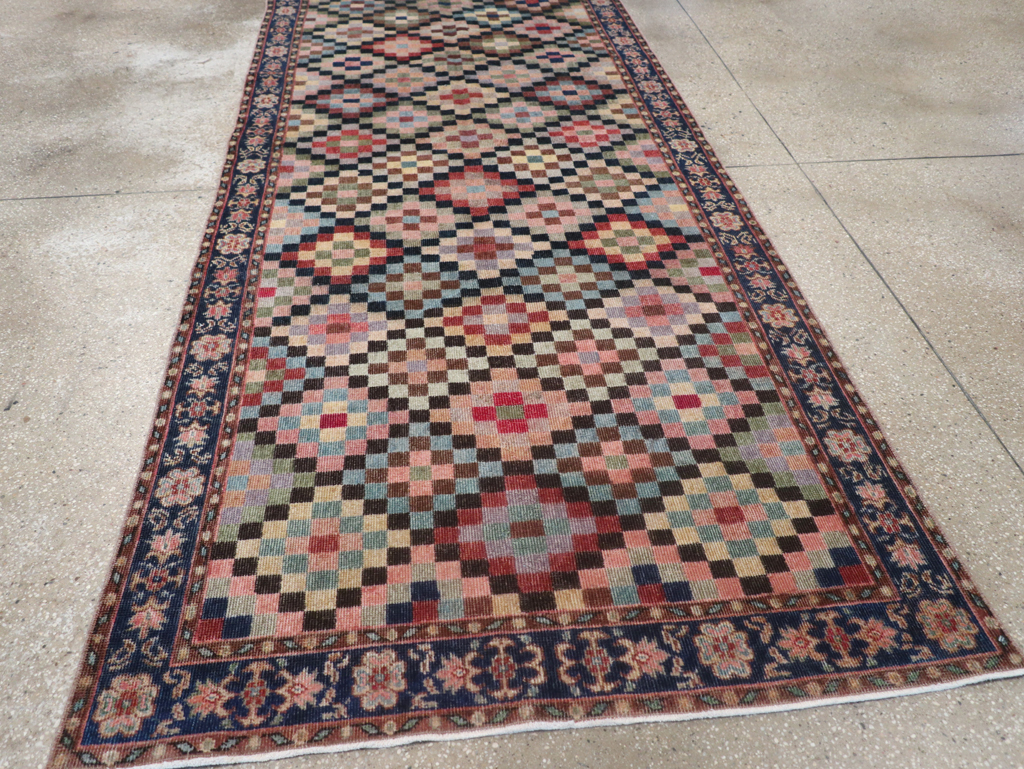 Vintage Turkish Anatolian Wide Gallery Runner, No.23826 - Gss
