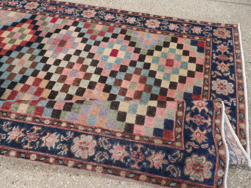 Vintage Turkish Anatolian Wide Gallery Runner, No.23826 - Gss
