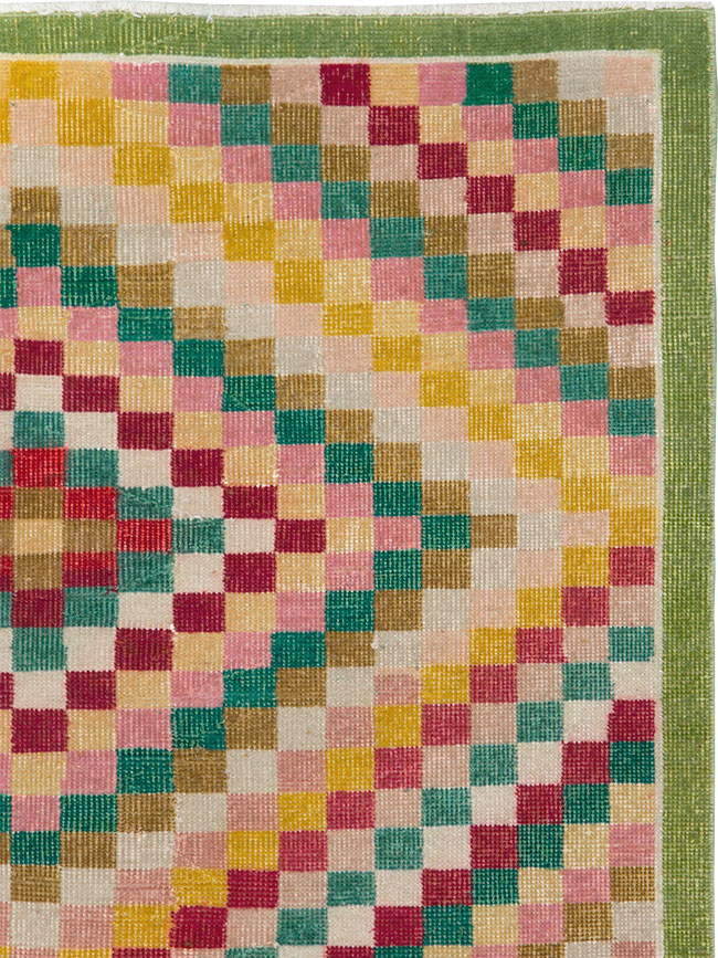 Vintage Anatolian Deco Rug, No.23829 - Gss