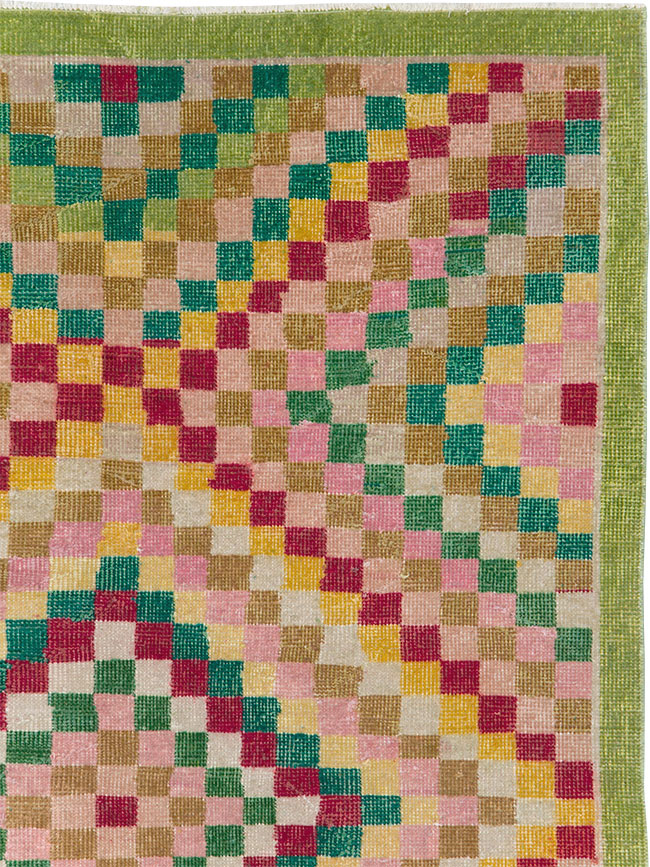 Vintage Anatolian Deco Rug, No.23829 - Gss