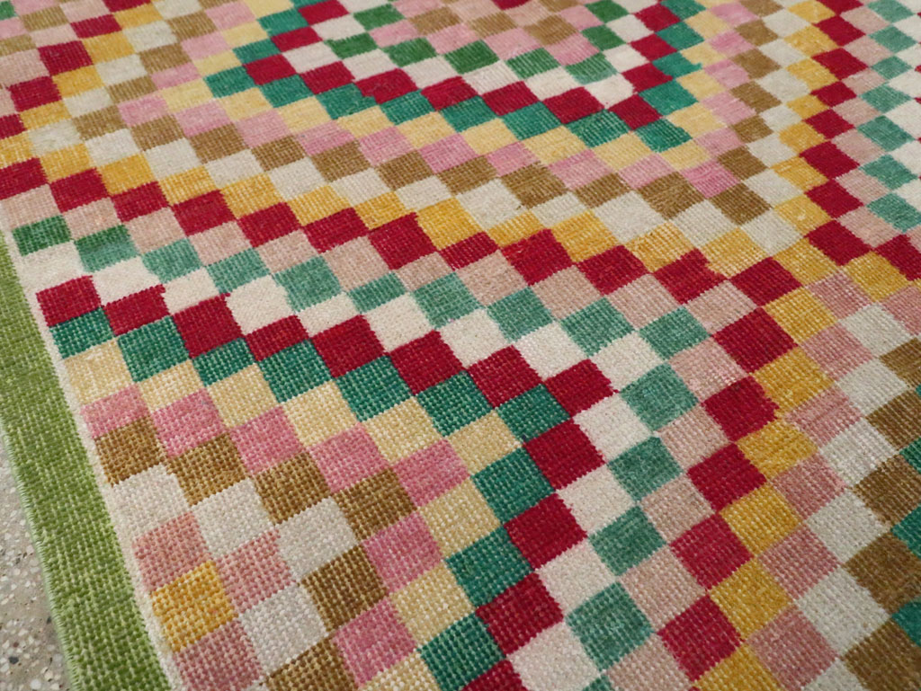 Vintage Anatolian Deco Rug, No.23829 - Gss