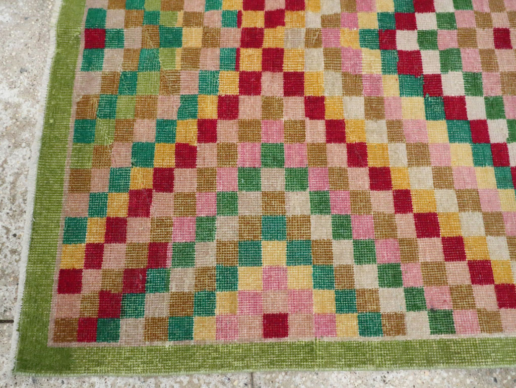 Vintage Anatolian Deco Rug, No.23829 - Gss