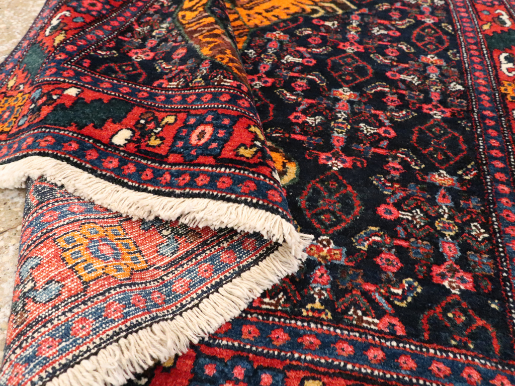 Vintage Persian Senneh Pictorial Rug, No.23836 - Gss