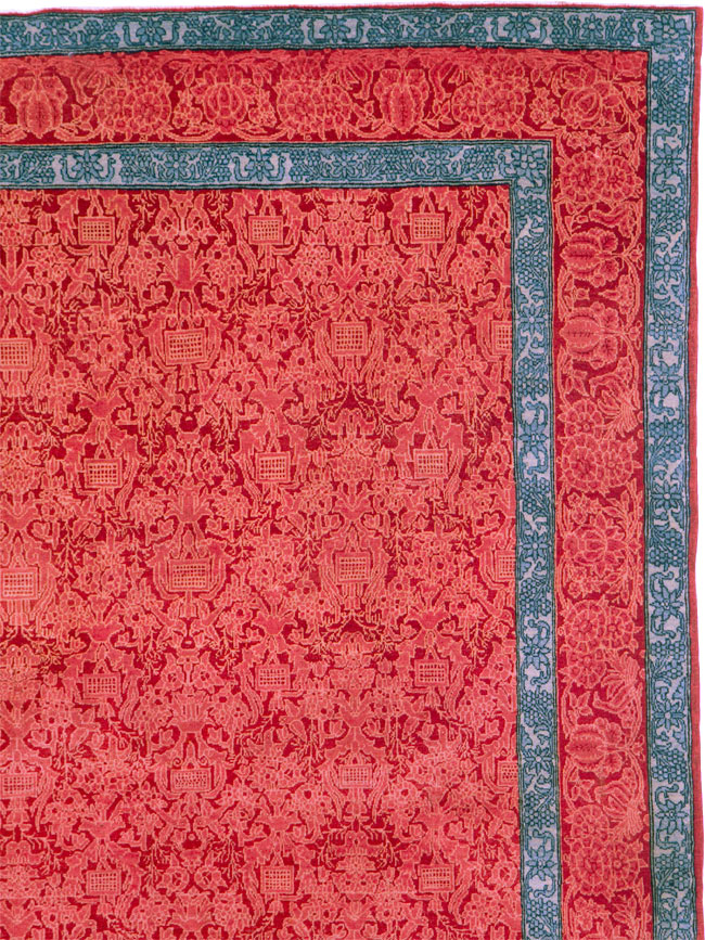 Vintage Persian Kashan Deco Carpet, No.23851 - Gss