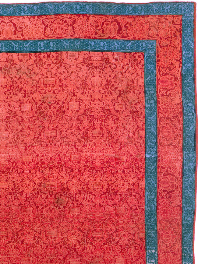 Vintage Persian Kashan Deco Carpet, No.23851 - Gss