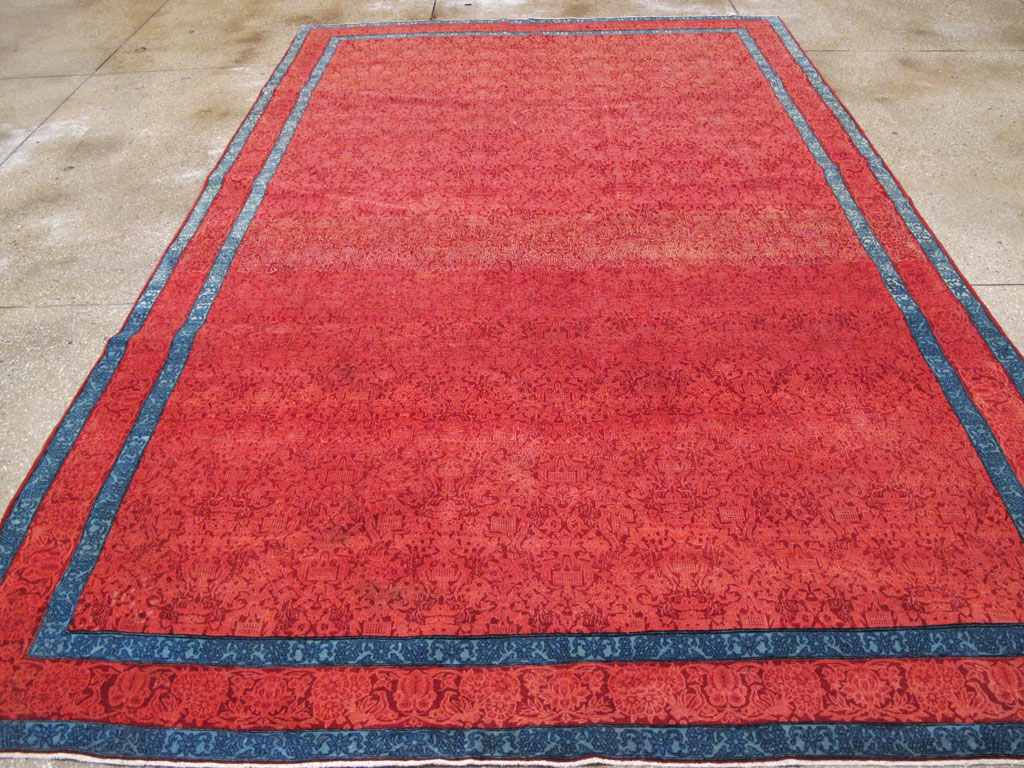 Vintage Persian Kashan Deco Carpet, No.23851 - Gss