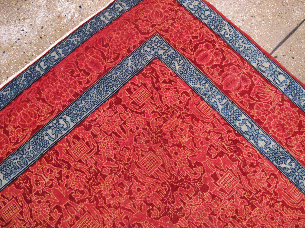 Vintage Persian Kashan Deco Carpet, No.23851 - Gss