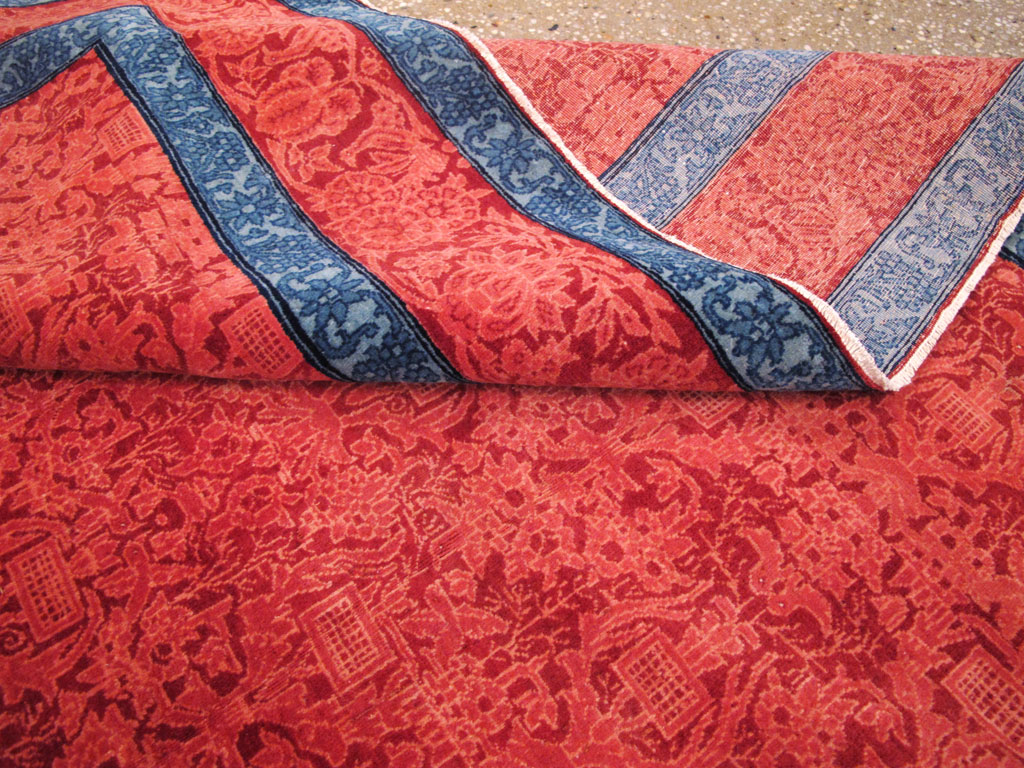 Vintage Persian Kashan Deco Carpet, No.23851 - Gss