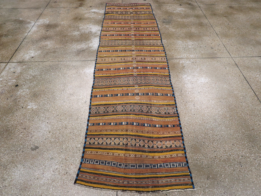 Vintage Persian Flatweave Kilim Runner, No.23856 - Gss