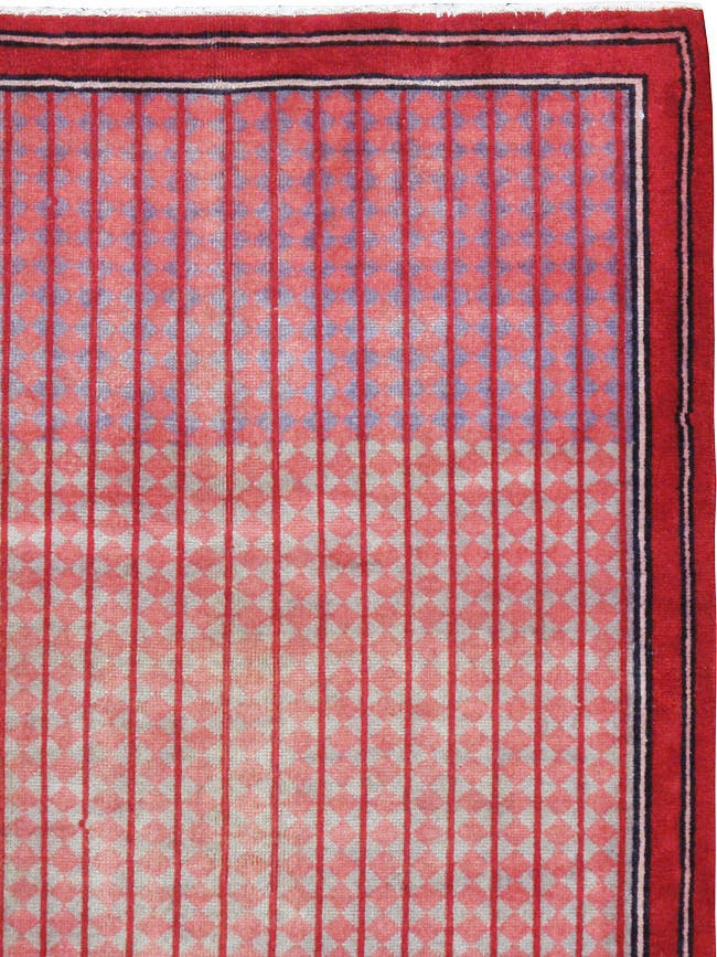 Vintage Persian Kashan Modernist Rug, No.23889 - Gss