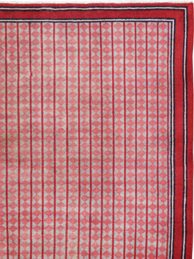 Vintage Persian Kashan Modernist Rug, No.23889 - Gss