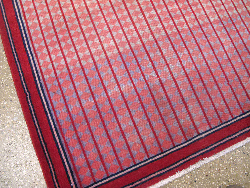 Vintage Persian Kashan Modernist Rug, No.23889 - Gss