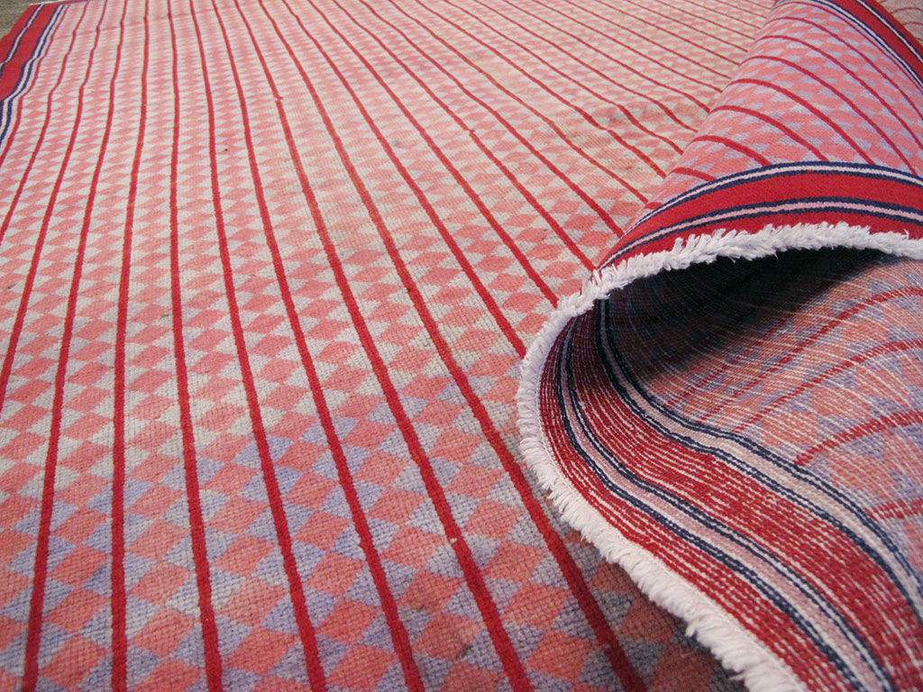 Vintage Persian Kashan Modernist Rug, No.23889 - Gss