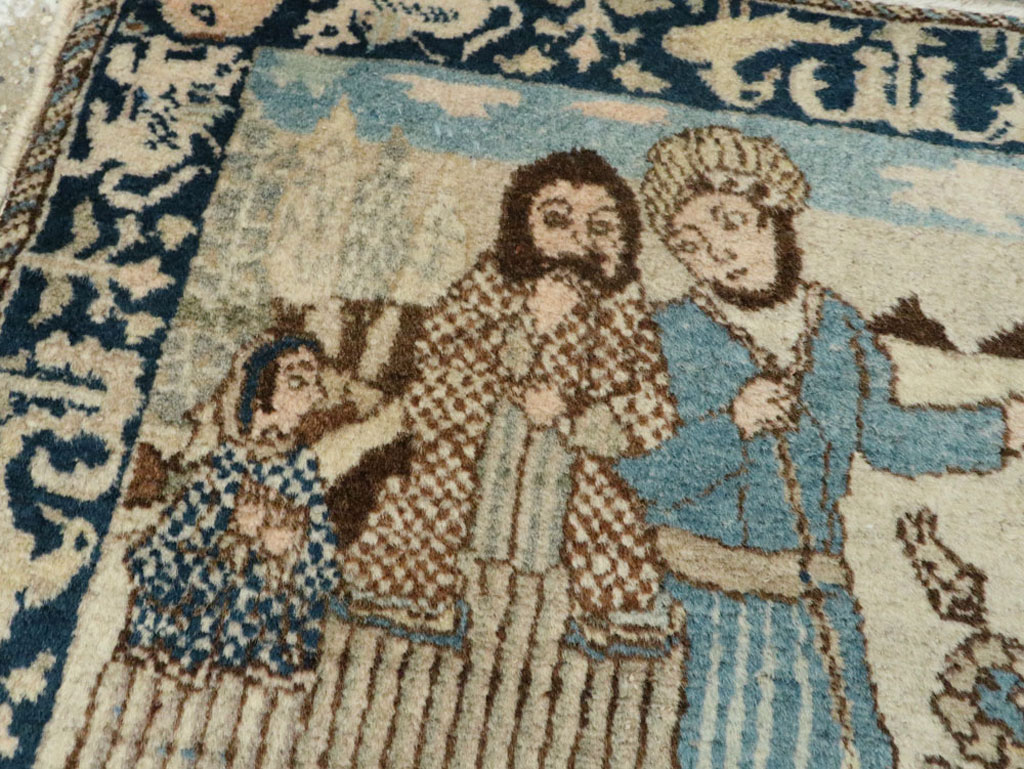 Vintage Persian Tabriz Pictorial Rug (Pair: 1 of 2), No.23892 - Gss