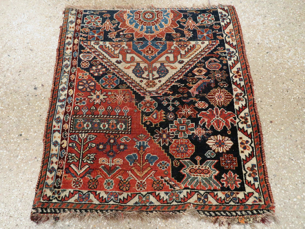 Antique Persian Afshar Sampler Rug, No.23895 - Gss