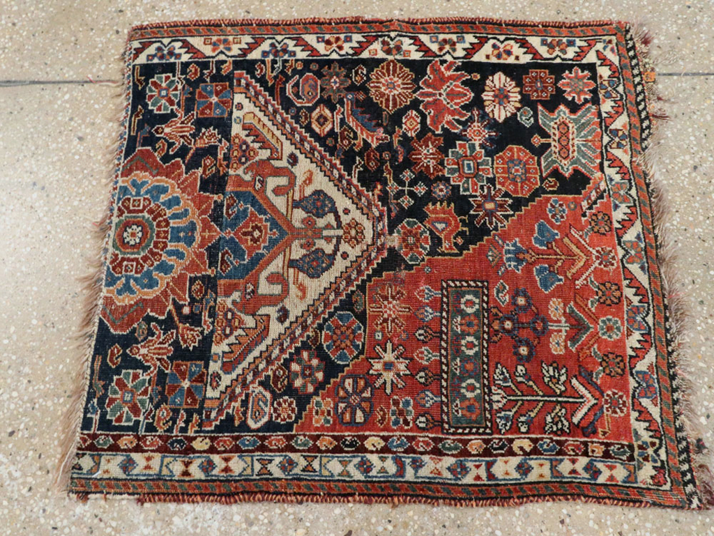 Antique Persian Afshar Sampler Rug, No.23895 - Gss