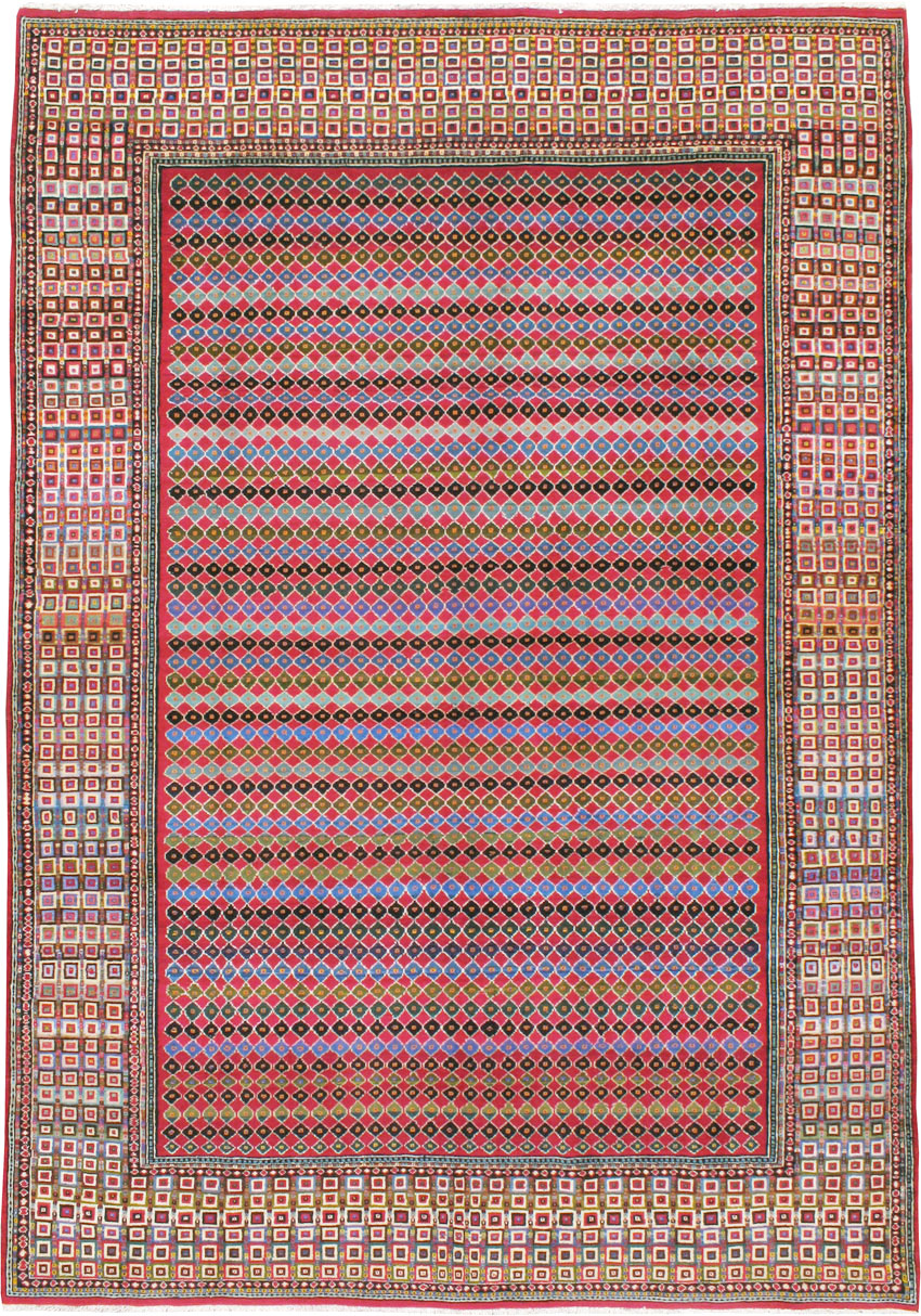 Vintage Persian Mashad Modernist Carpet, No.23914 - Gss