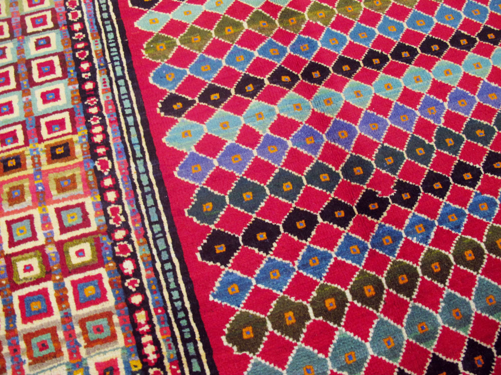 Vintage Persian Mashad Modernist Carpet, No.23914 - Gss