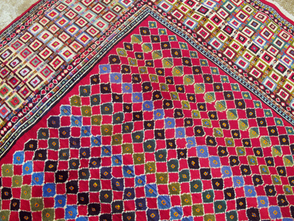 Vintage Persian Mashad Modernist Carpet, No.23914 - Gss