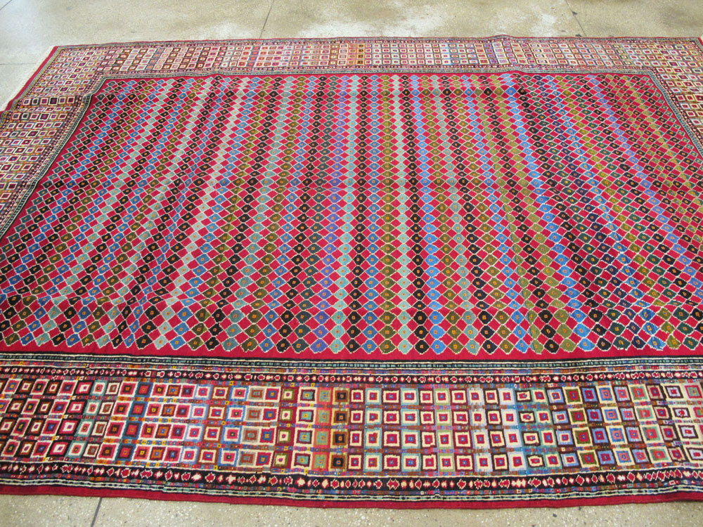 Vintage Persian Mashad Modernist Carpet, No.23914 - Gss