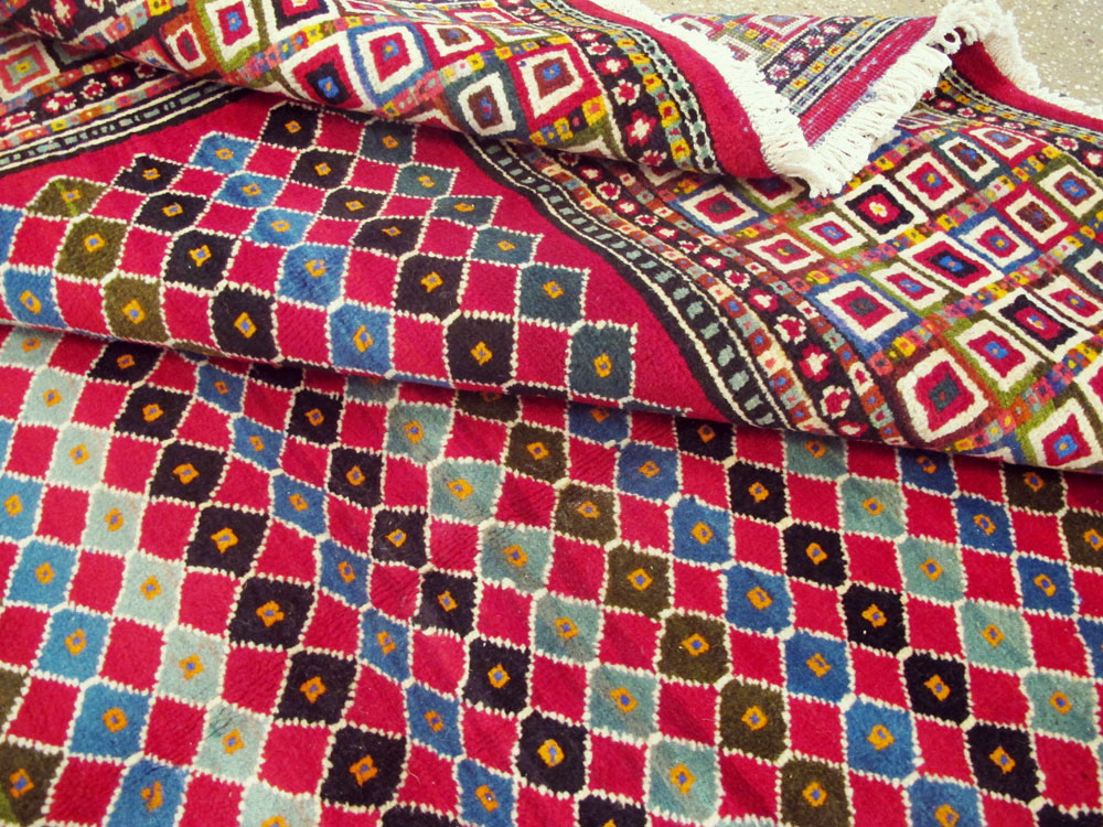 Vintage Persian Mashad Modernist Carpet, No.23914 - Gss