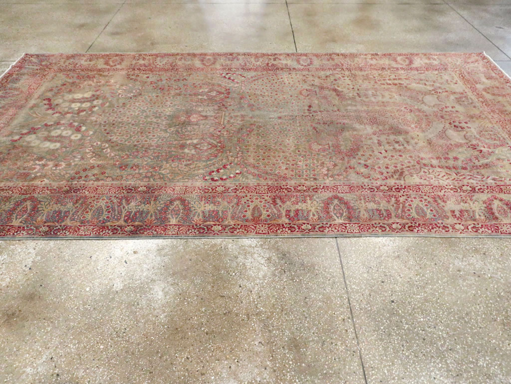Antique Persian Lavar Kerman Gallery Carpet, No.23919 - Gss
