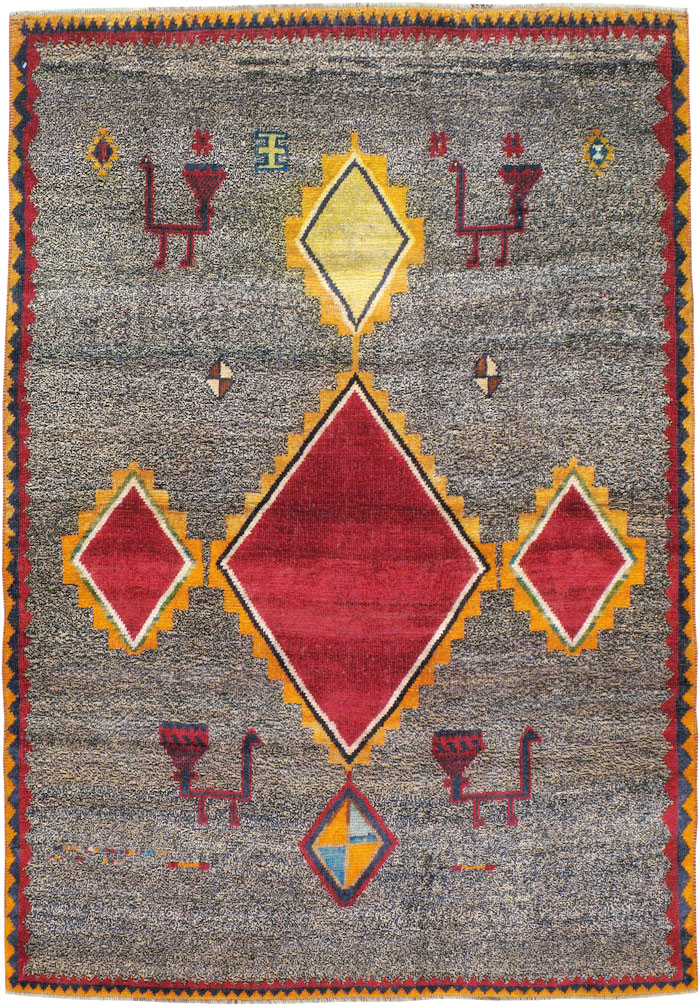Vintage Persian Gabbeh Rug, No.23928 - Gss
