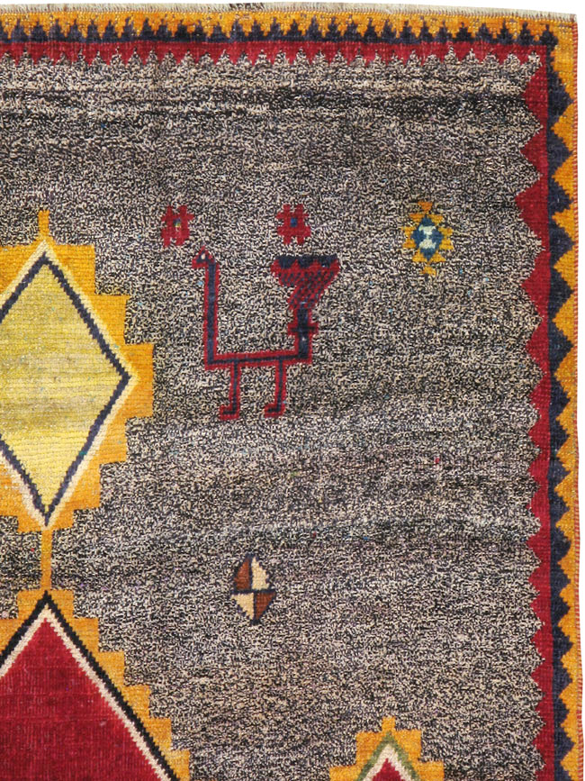 Vintage Persian Gabbeh Rug, No.23928 - Gss