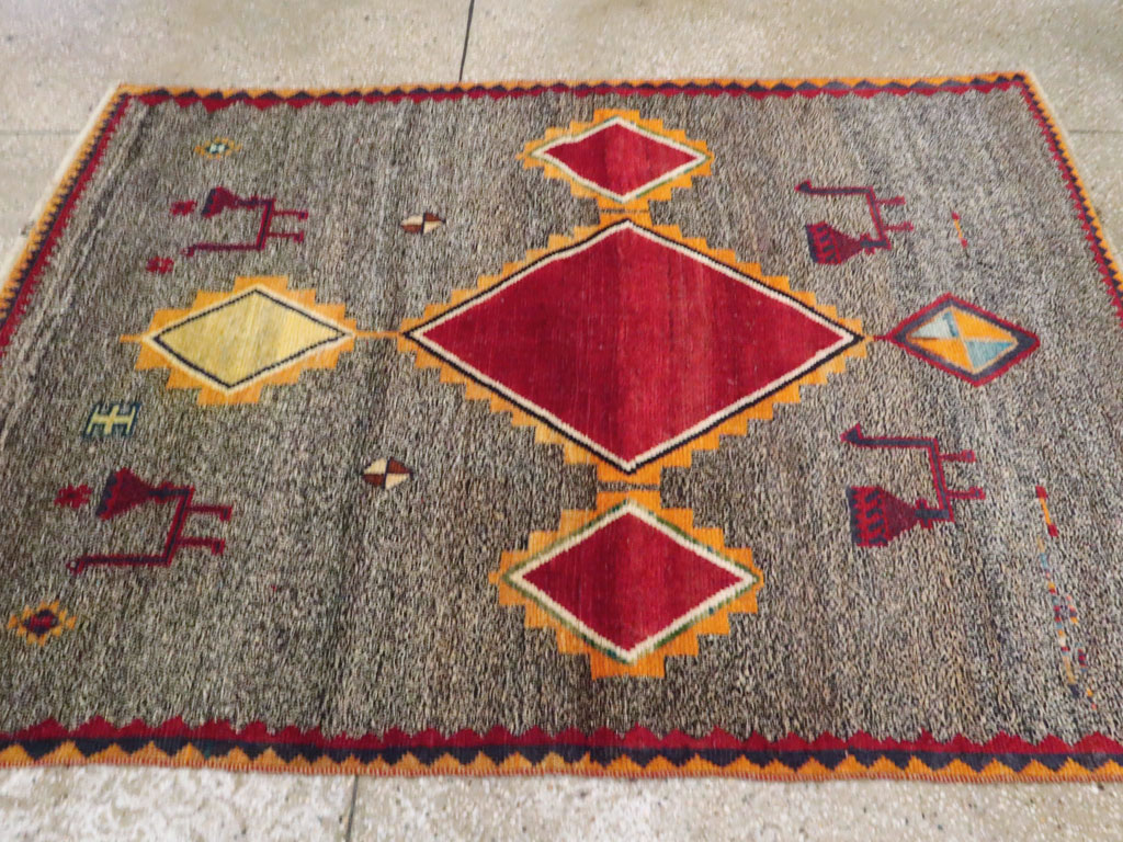 Vintage Persian Gabbeh Rug, No.23928 - Gss