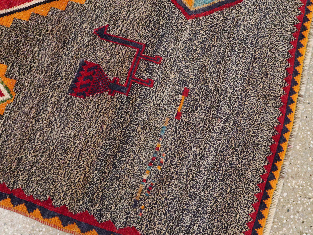 Vintage Persian Gabbeh Rug, No.23928 - Gss